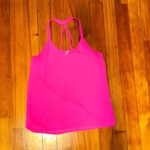 Like new hot pink tank top size large